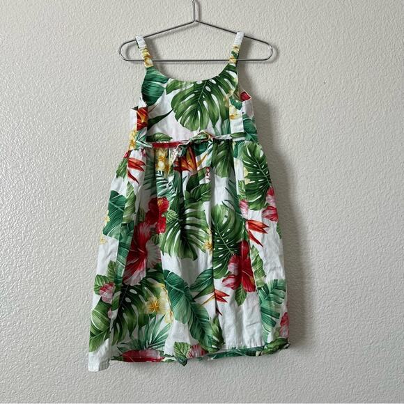 An Original Avanti Made In Hawaii Tropical Floral Leaf Print Hibiscus Sun Dress - Picture 2 of 3